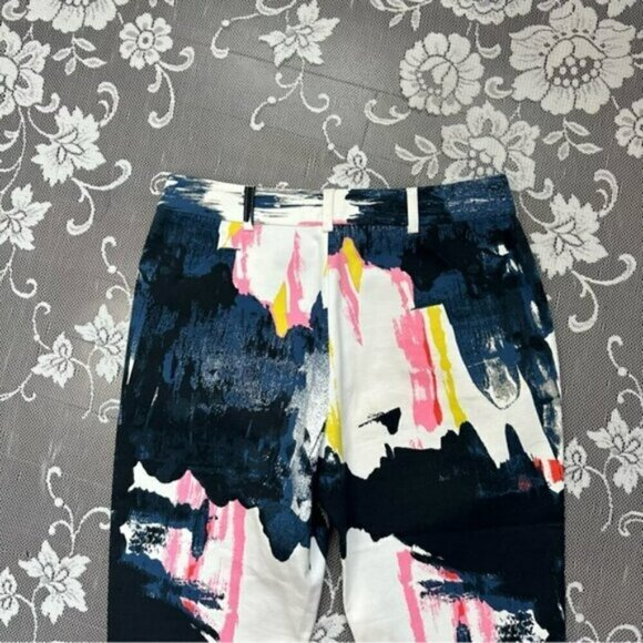 Kate Spade Saturday Watercolor Straight Leg Ankle Trousers Sz 00 - Picture 5 of 13